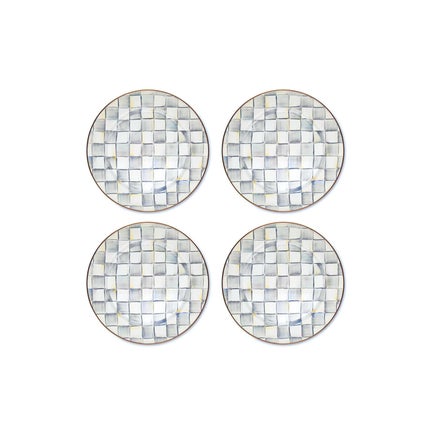Sterling Check Chargers, Set of 4