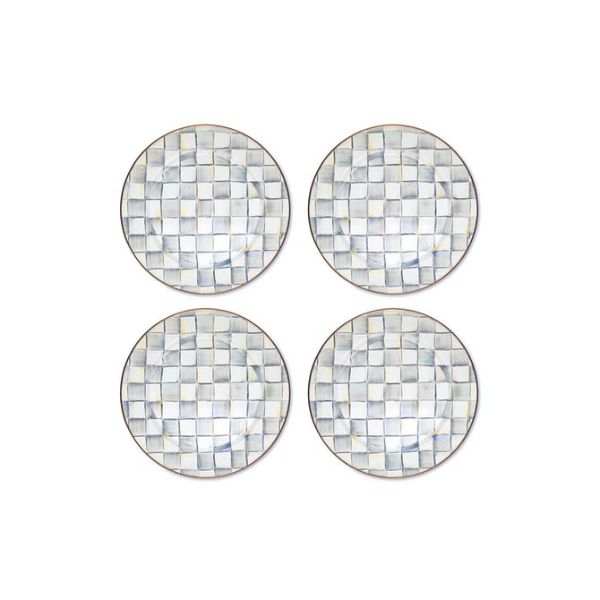 Sterling Check Chargers, Set of 4 image number 0