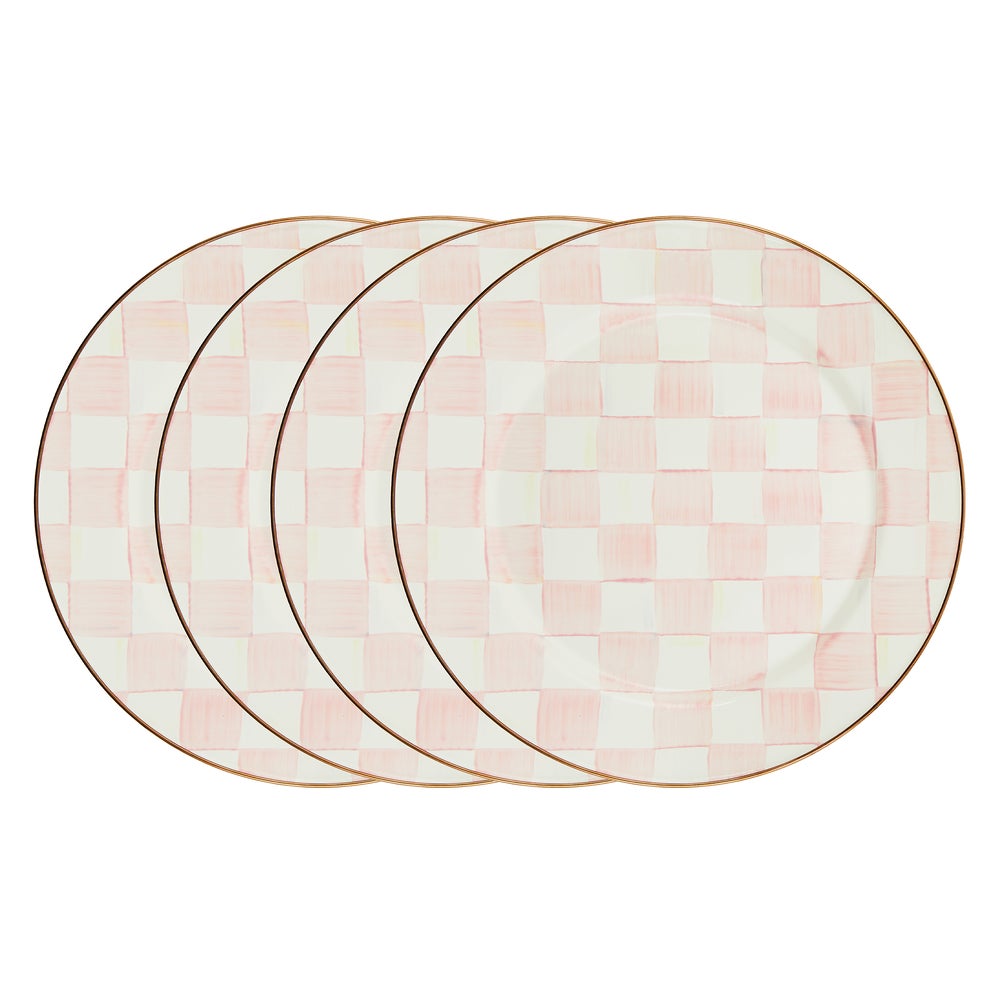 Check Dinnerware, Set of 4 - Rosy Check, Chargers, Set of 4 mackenzie-childs Panama imagen 1