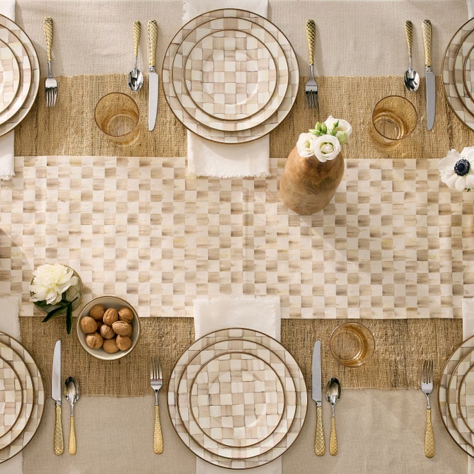 Mocha Check Charger/Plate image number 7