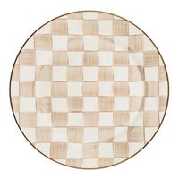 Mocha Check Charger/Plate