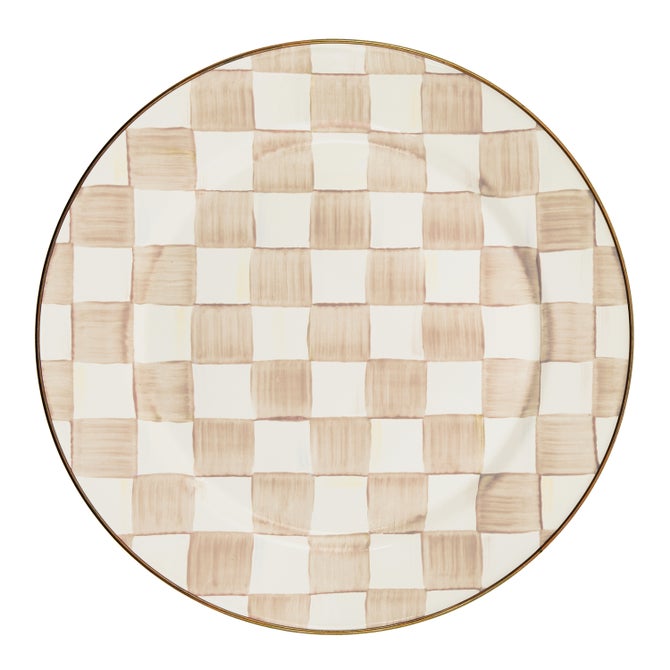 Mocha Check Charger/Plate image number 0