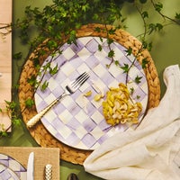 Violet Check Dinnerware