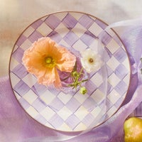 Violet Check Dinnerware
