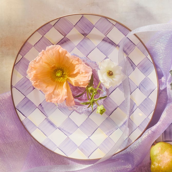 Violet Check Dinnerware image number 9