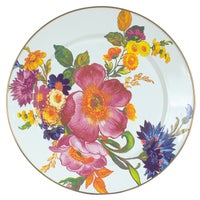 White Flower Market Enamel Dinnerware