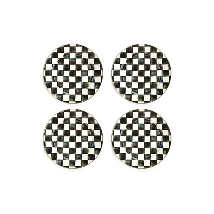 Courtly Check Chargers, Set of 4