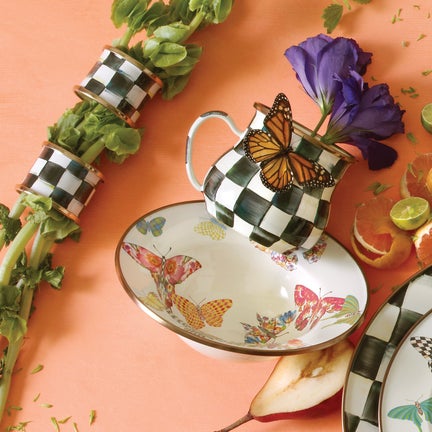 Butterfly Garden Breakfast Bowl - White