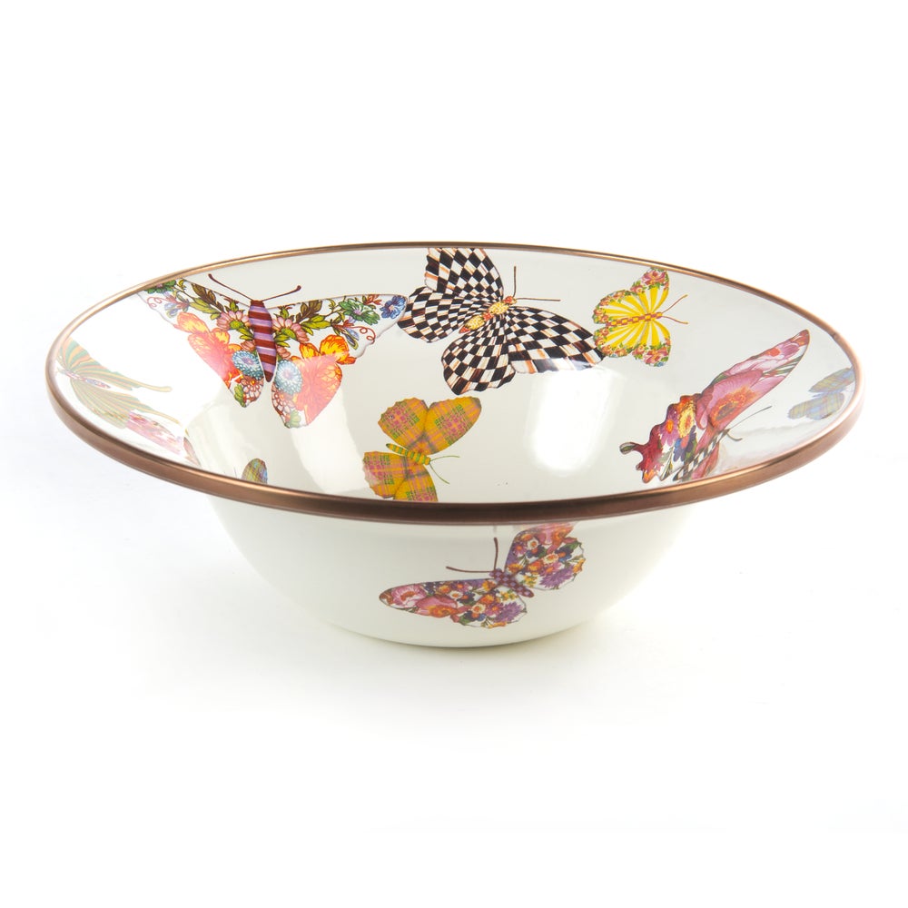 Butterfly Garden Breakfast Bowl - White mackenzie-childs Panama imagen 1