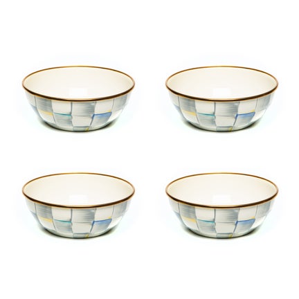 Sterling Check Everyday Bowls, Set of 4