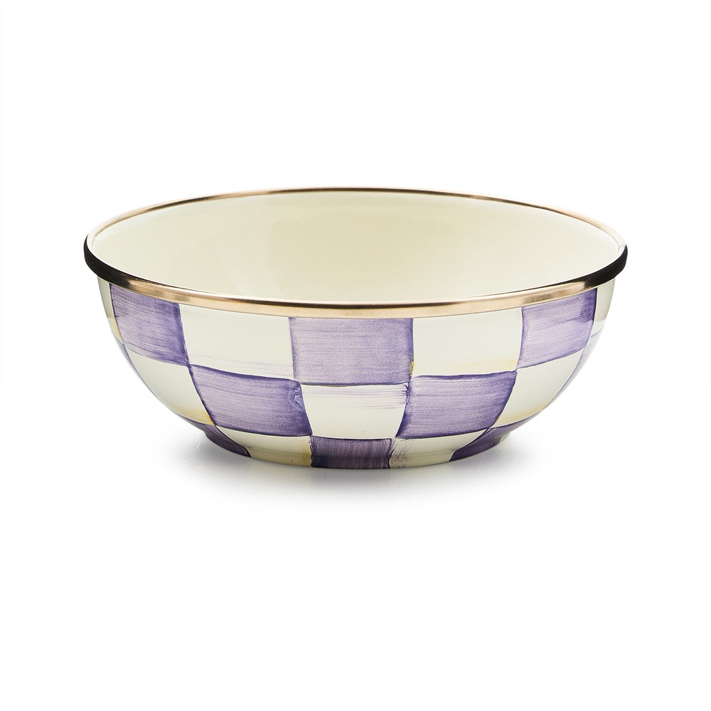 Violet Check Everyday Bowl mackenzie-childs Panama imagen 1