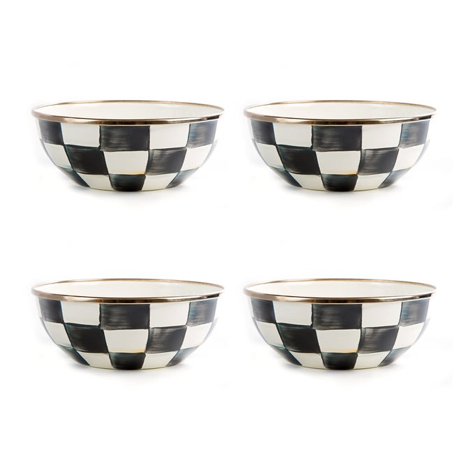 Courtly Check Everyday Bowls, Set of 4 image number 1
