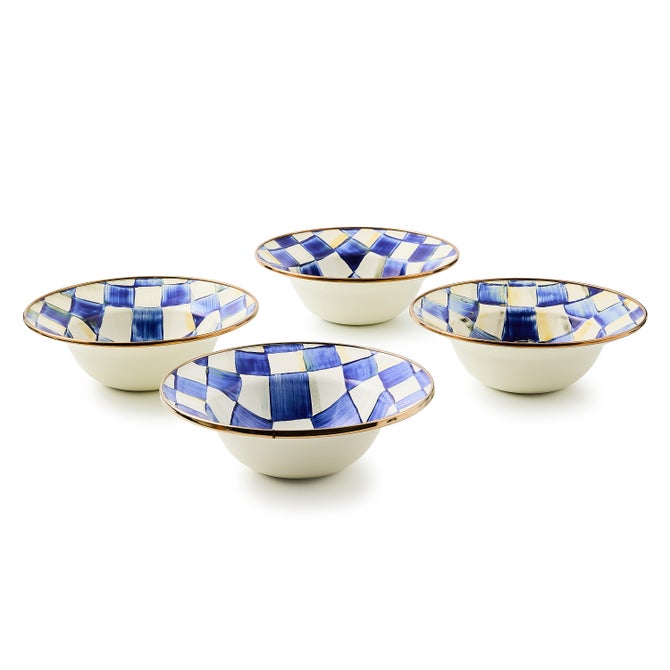 Royal Check Breakfast Bowls, Set of 4 image number 1