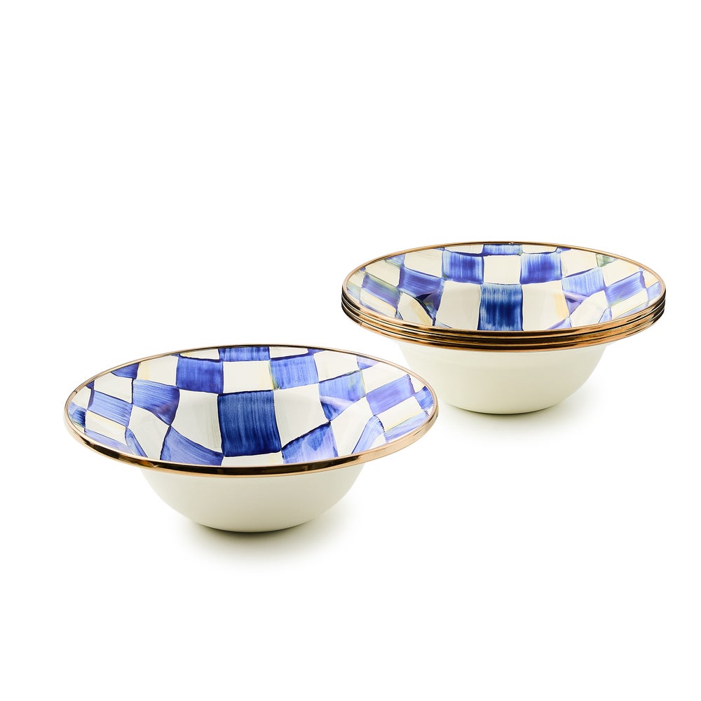 Royal Check Breakfast Bowls, Set of 4 mackenzie-childs Panama imagen 1