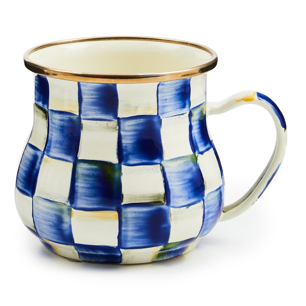 Check Enamel Mug - Royal Check, Single mackenzie-childs Panama imagen 1