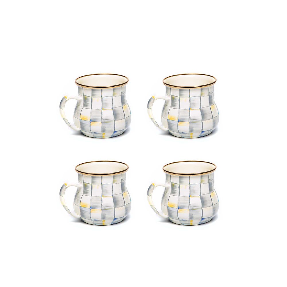 Check Dinnerware, Set of 4 - Sterling Check, Mugs, Set of 4 mackenzie-childs Panama imagen 1