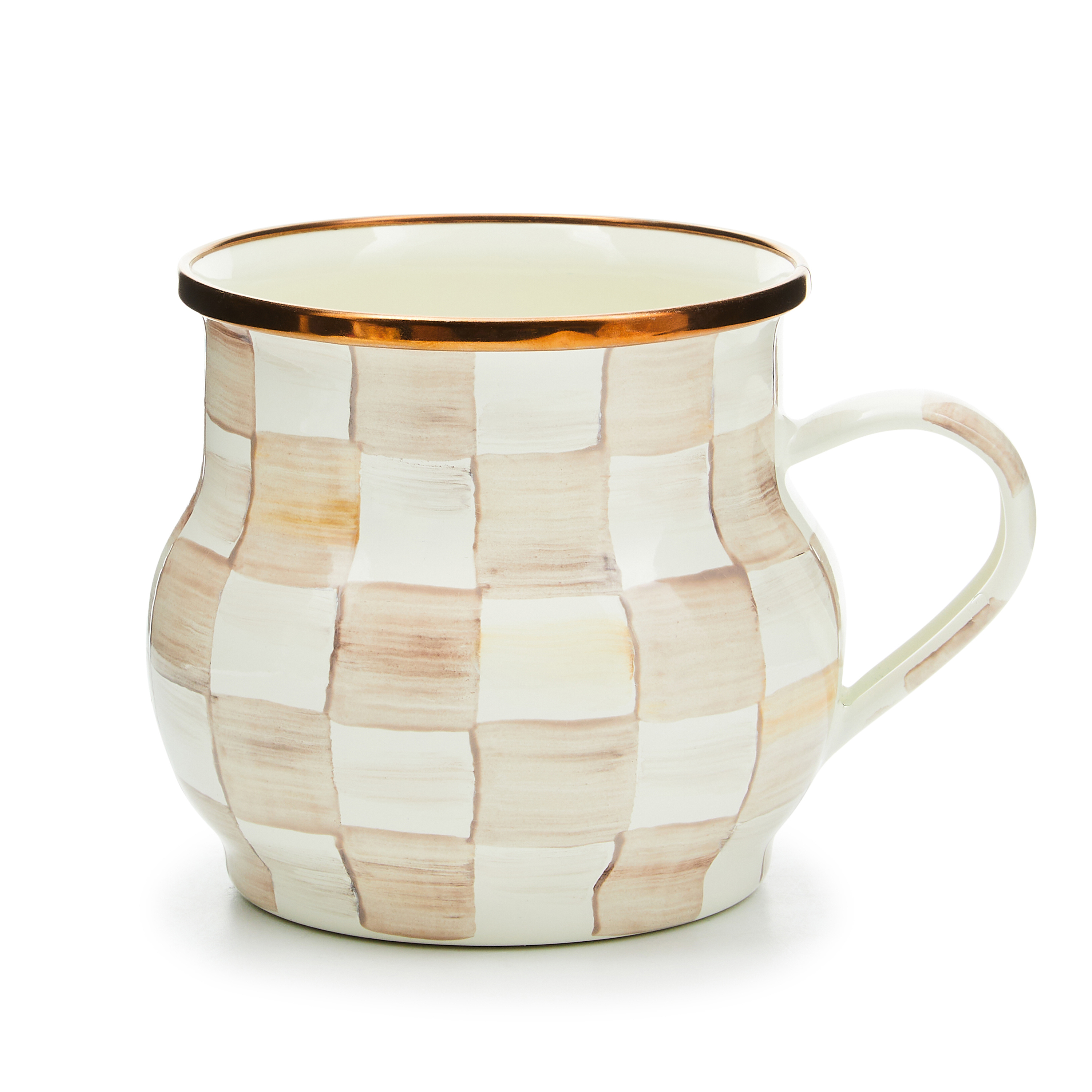 Mackenzie Childs Mocha Check Mug
