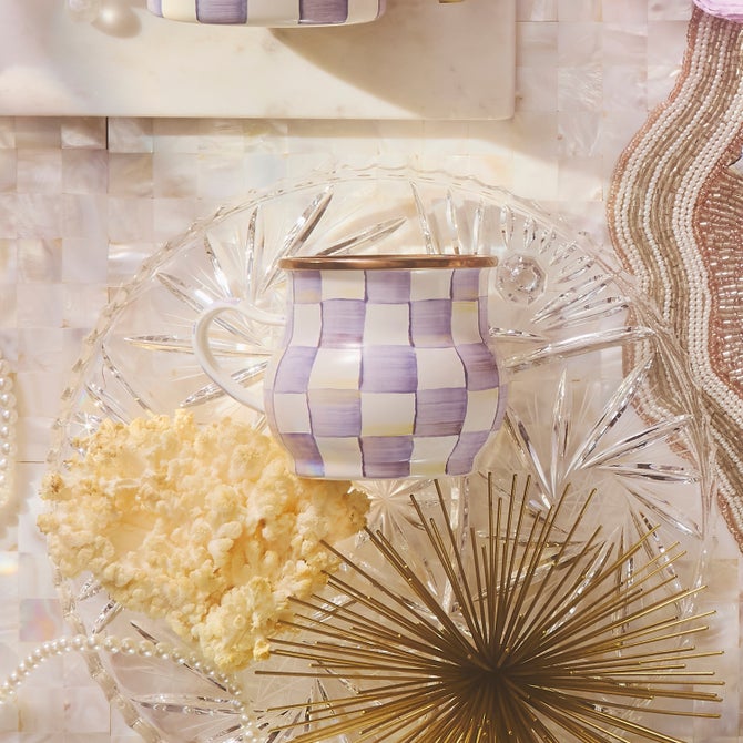 Violet Check Mug image number 1