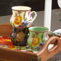 White Flower Market Mug