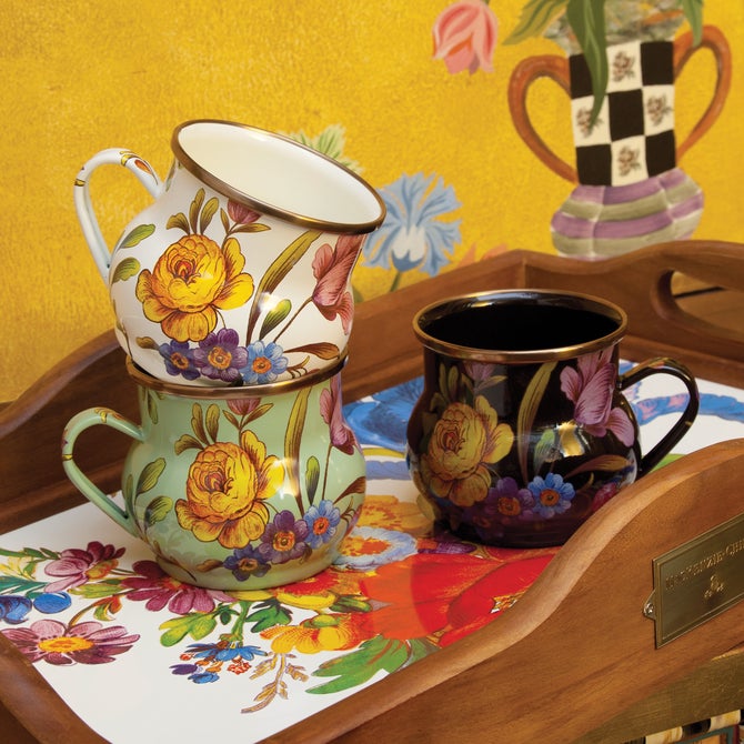 White Flower Market Mug image number 7