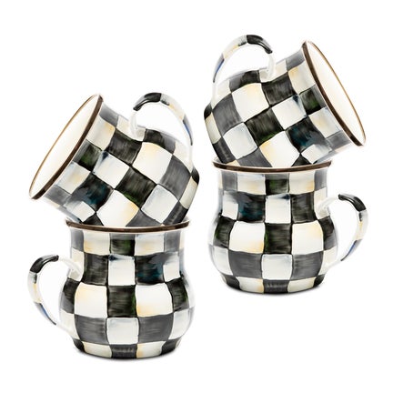Courtly Check Mugs, Set of 4