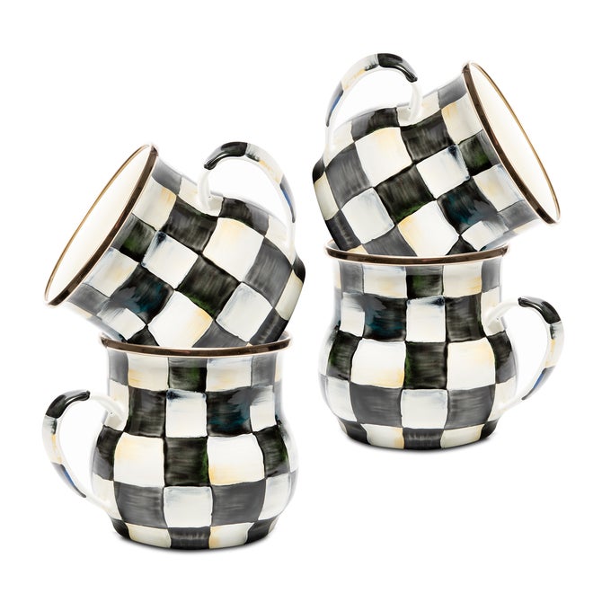 Courtly Check Mugs, Set of 4 image number 1
