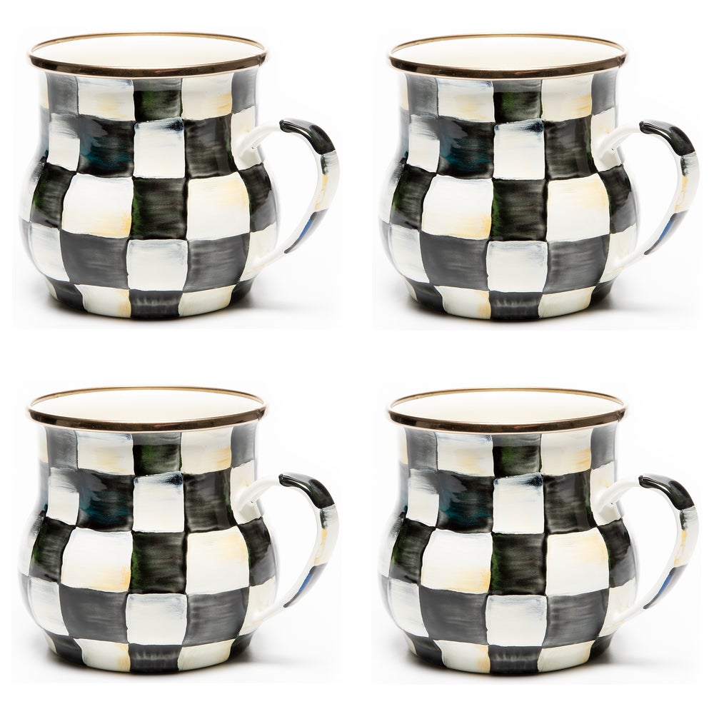 Check Enamel Mug - Courtly Check, Set of 4 mackenzie-childs Panama imagen 1