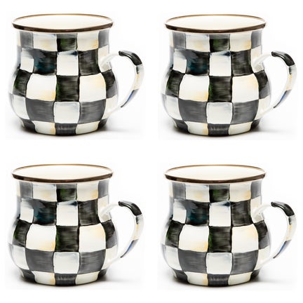 Courtly Check Mugs, Set of 4