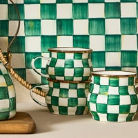 Emerald Check Teacup