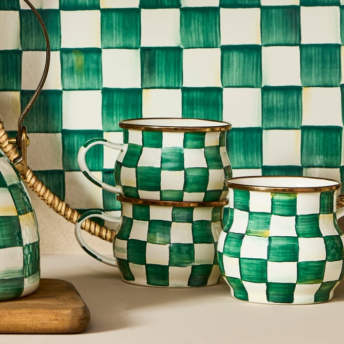 Emerald Check Teacup image number 4