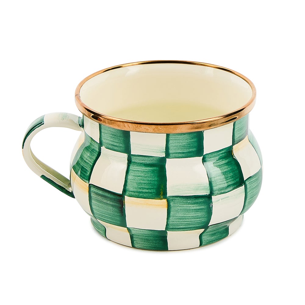 Emerald Check Teacup mackenzie-childs Panama imagen 1