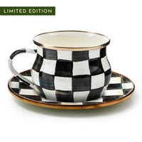 Courtly Check Teacup & Saucer Set For 2