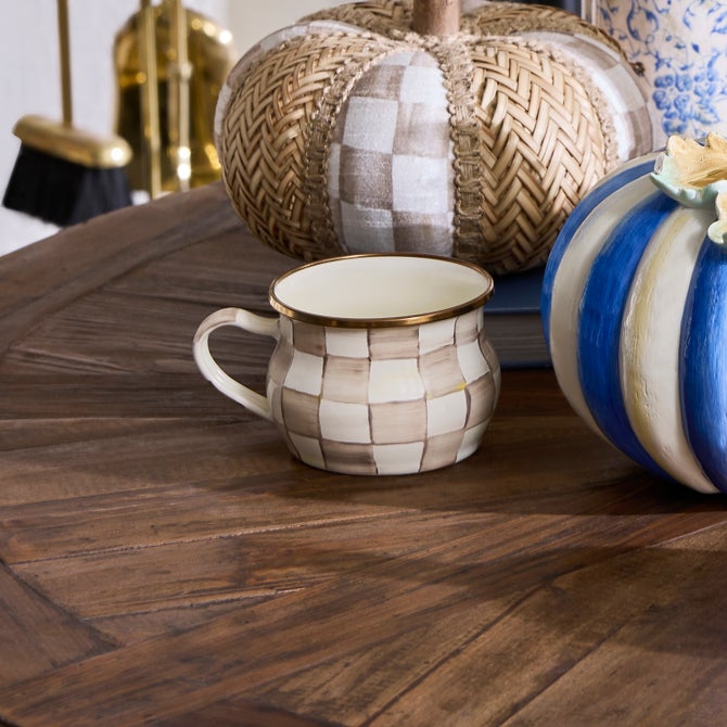 Mocha Check Teacup image number 3