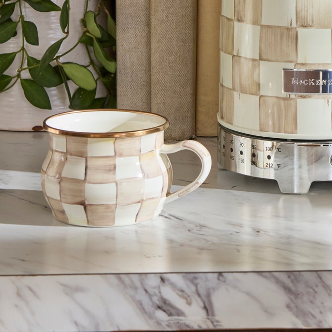 Mocha Check Teacup image number 4