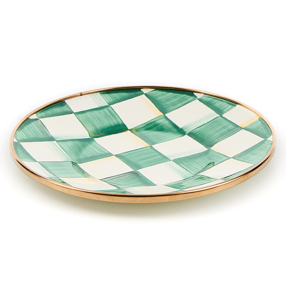 Emerald Check Saucer mackenzie-childs Panama imagen 1