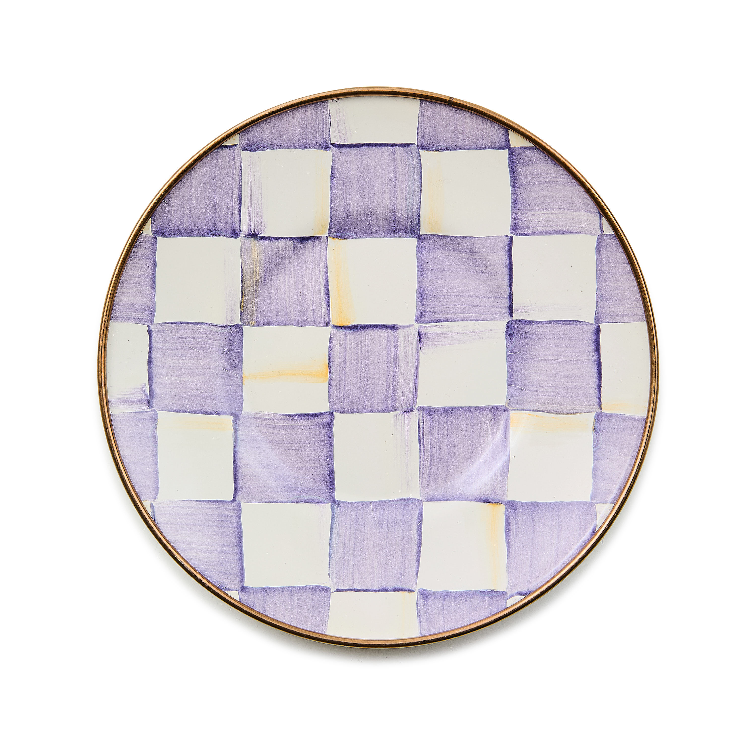 Violet Check Saucer