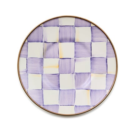 Violet Check Saucer