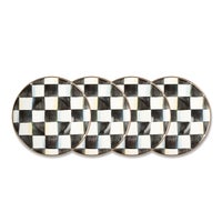 Courtly Check Saucers, Set of 4