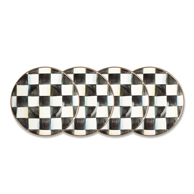 Courtly Check Saucers, Set of 4 image number 1