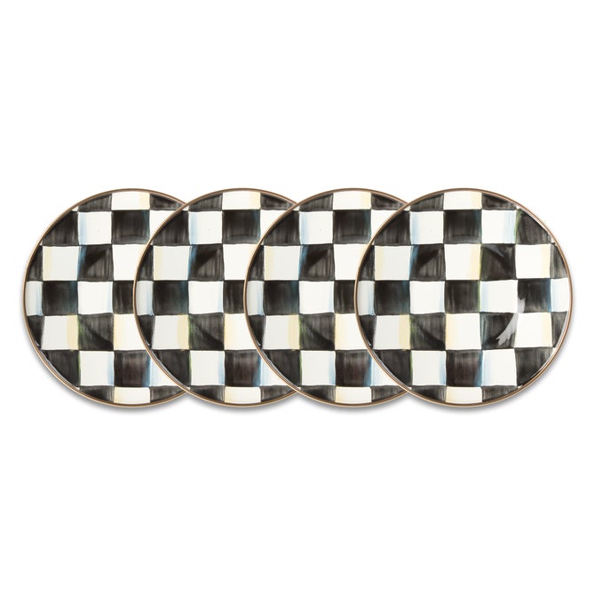 Courtly Check Saucers, Set of 4 image number 0