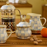 Sky Check Lidded Sugar Bowl