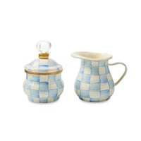 Sky Check Lidded Sugar Bowl