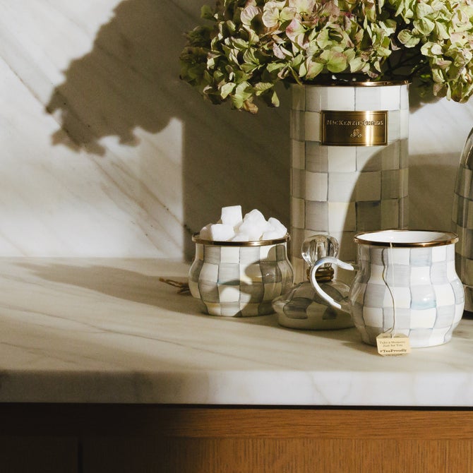 Sterling Check Lidded Sugar Bowl image number 5