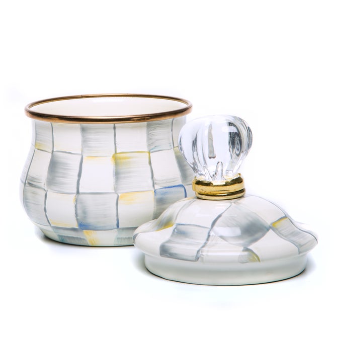 Sterling Check Lidded Sugar Bowl image number 2