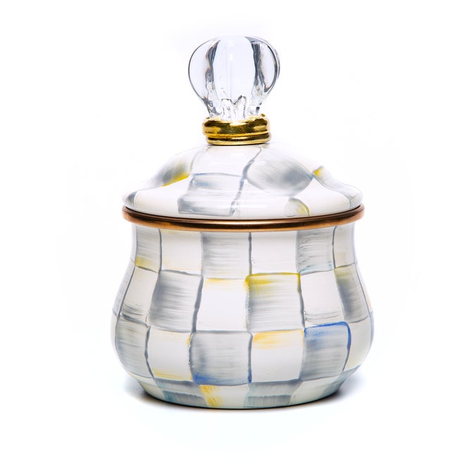 Sterling Check Lidded Sugar Bowl image number 0