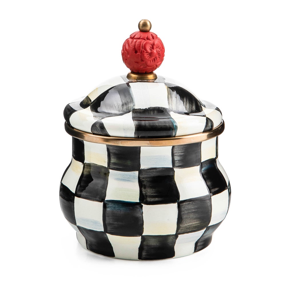 Enamel Lidded Sugar Bowl - Courtly Check mackenzie-childs Panama imagen 1
