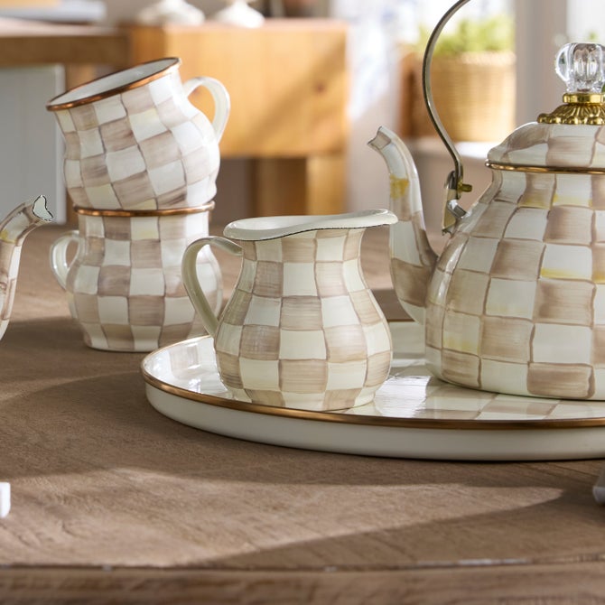 Mocha Check Creamer image number 5