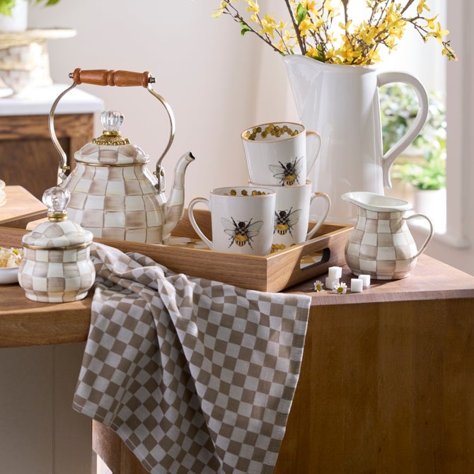 Mocha Check Creamer image number 6