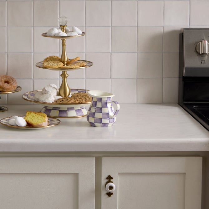 Violet Check Creamer image number 3