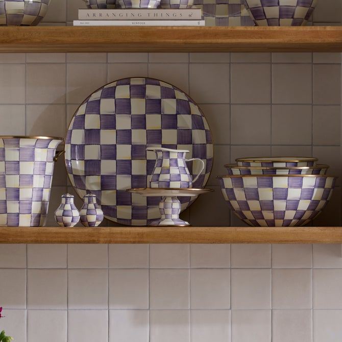 Violet Check Creamer image number 2